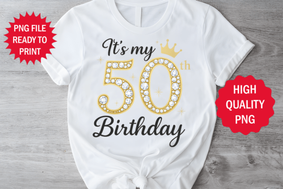 50th Birthday Women Shirt Design Png