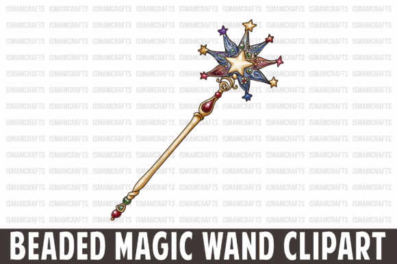 Beaded Magic Wand Clipart PNG: Graphics & Freebies