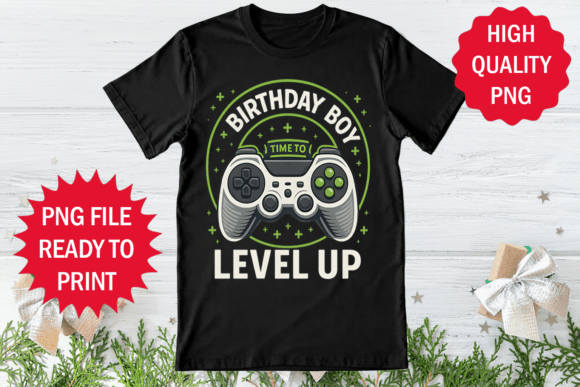 Birthday Boy Time to Level Up Gamer Png: Graphics and Freebies