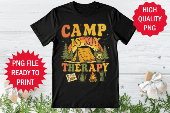 Camp is My Therapy Shirt Design Png