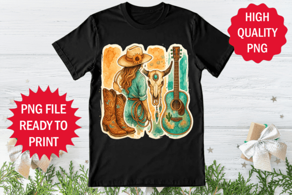 Cowgirl Brush Stock Design Art Shirt: Graphics & Freebies