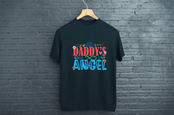 DADDY S ANGEL - BABY T SHIRD DESIGN