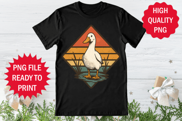 Funny Retro Goose Art Design T-shirt Art