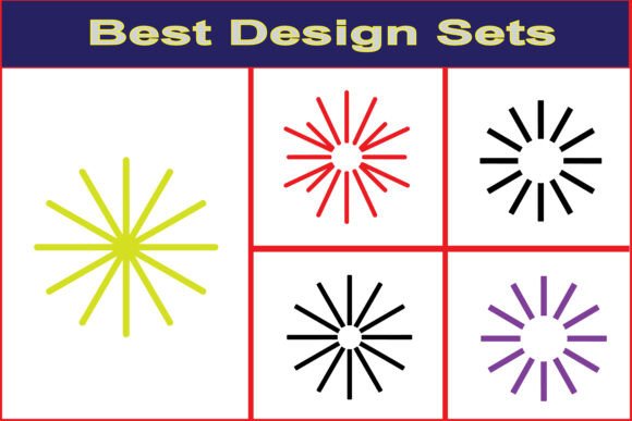 Geometric Radial Lines Vector Design