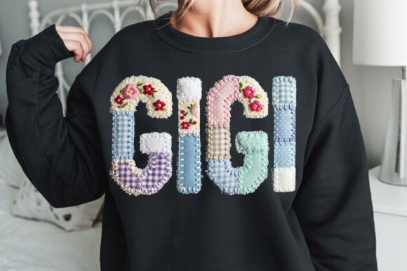 Gigi Patchwork Mama Mothers Day Shirt Gr