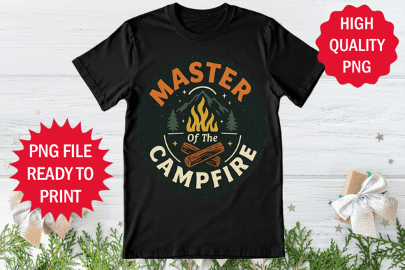 Master of the Campfire Camping Design Graphics