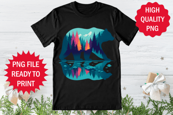 Nature Adventure Bear Design Trees Png