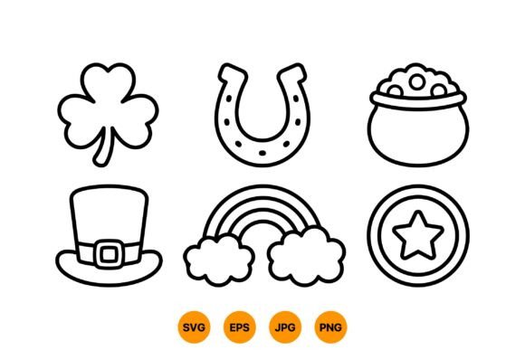 St Patrick Icon Clipart: Graphics for Festive Designs
