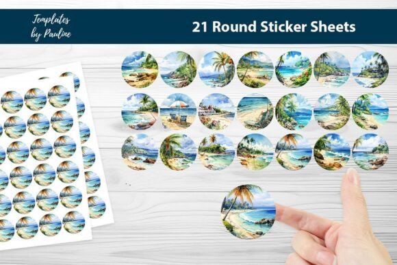 Tropical Printable Sticker Sheet Bundle