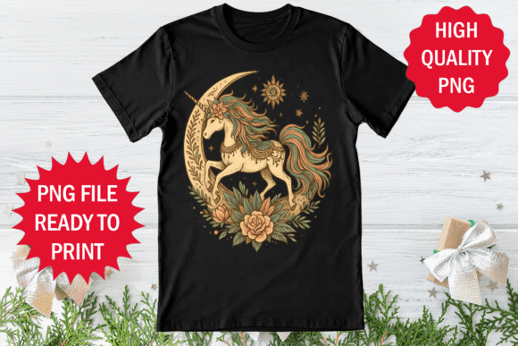 Vintage Unicorn Style Horse Artwork Png: Graphics & Freebies